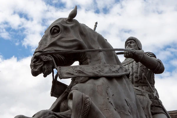 Standbeeld van harry hotspur in kasteel alnwick — Stockfoto