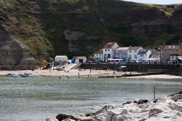 Widok z portu staithes — Zdjęcie stockowe