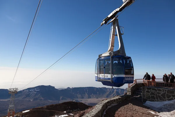 Lanová dráha na horu teide — Stock fotografie