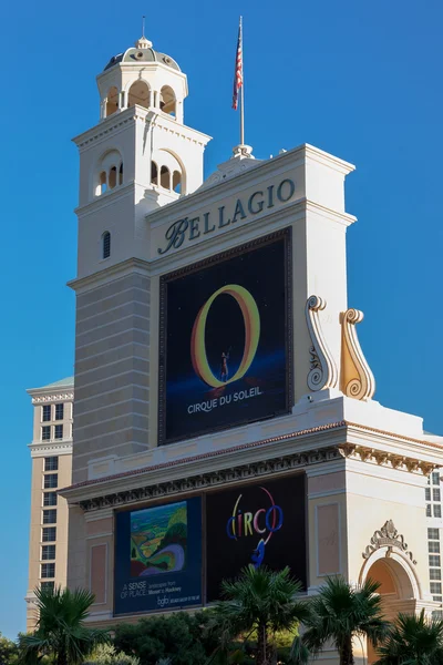 Bellagio Hotel sign and tower — Stock Photo, Image