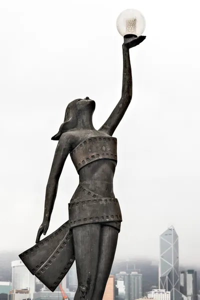 Statue on Kowloon waterfront — Stock Photo, Image