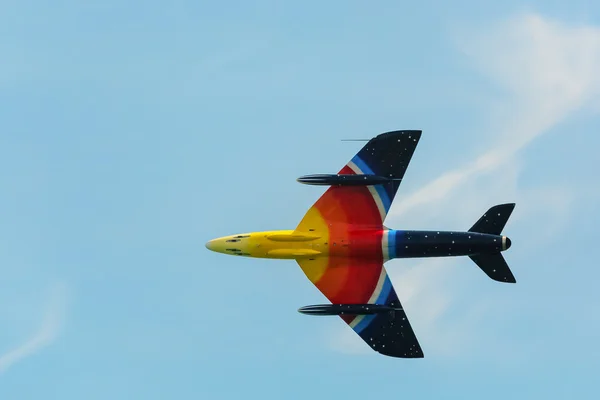 Hawker hunter miss väsen aerial display på Airborne — Stockfoto