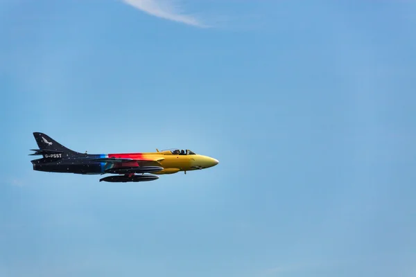 Hawker hunter Μις συμπεριφορά εναέρια απεικόνιση στο αέρος — Φωτογραφία Αρχείου