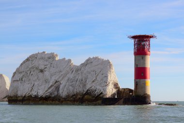 View of the Needles Lighthouse Isle of Wight clipart