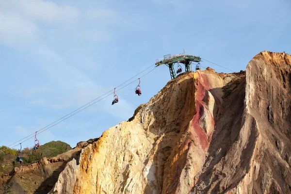 Sedačková lanovka na alum bay isle of wight — Stock fotografie