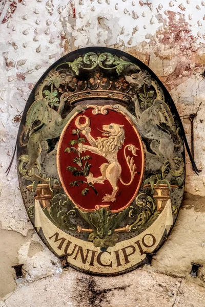 Antiguo cartel en Pienza —  Fotos de Stock