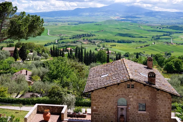 Overlooking Val d'Orcia Tuscany — Stock Photo, Image