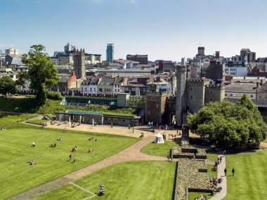 The gounds of Cardiff Castle clipart