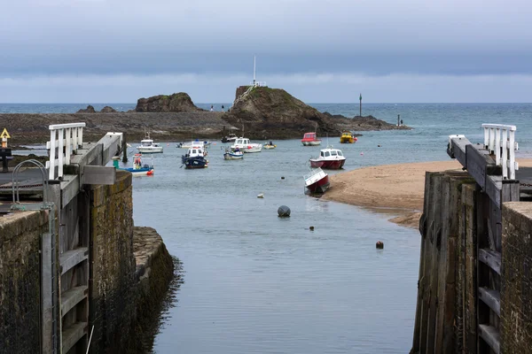 Boats in Bude Harbour — Stock Photo, Image