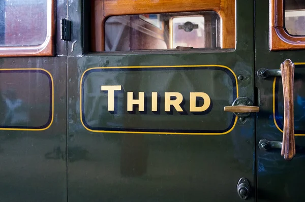 Third class carriage door and window — Stock Photo, Image