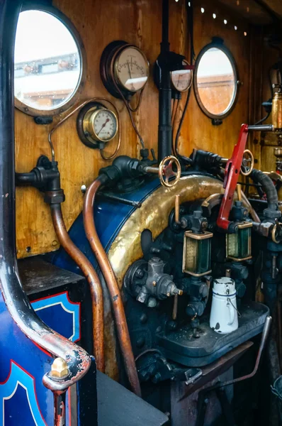 Primer plano de parte de la máquina de vapor Bluebell — Foto de Stock