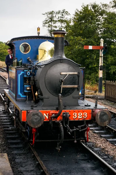 Bluebell Steam Engine entrando em Sheffield Park Station — Fotografia de Stock