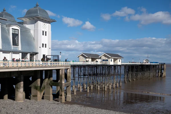 Velká Británie Cardiff březen 2014 - pohled penarth pier — Stock fotografie