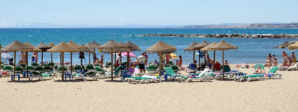Uitzicht op het strand in marbella — Stockfoto