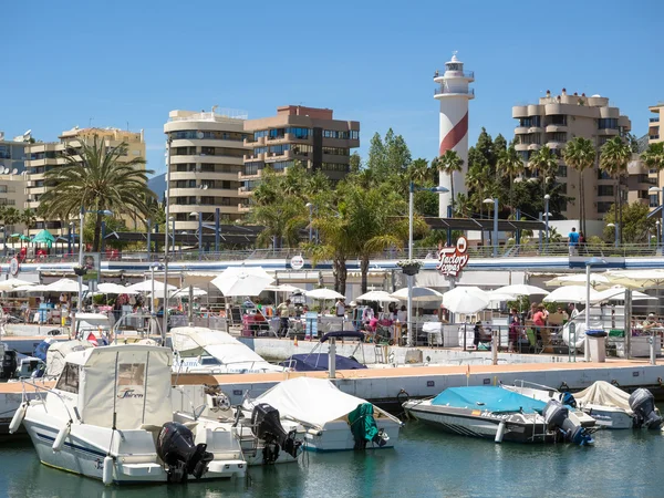 Uitzicht op de jachthaven van marbella — Stockfoto