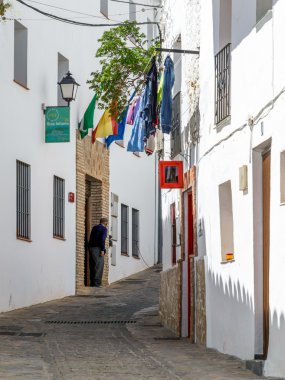 Street scene in Casares Spain clipart