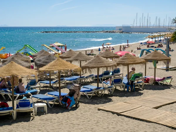 Blick auf den Strand von Marbella — Stockfoto