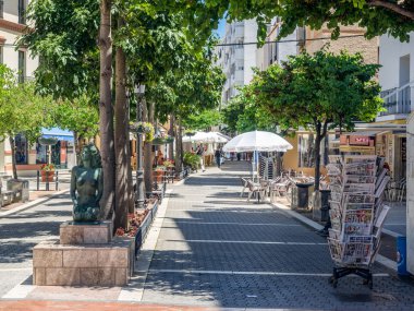 Street scene in Estepona Spain clipart