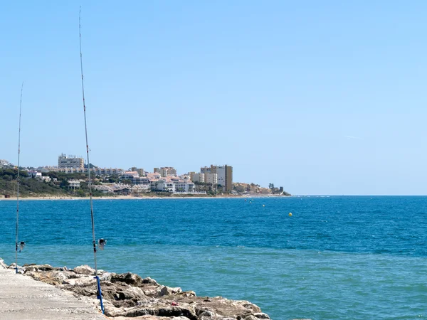 Fishing at Cabo Pino. Malaga Province Andalucía Spain — Stock fotografie