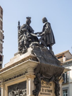ferdinand ve Isabella, anıt plaza Isabel la catolica, gr