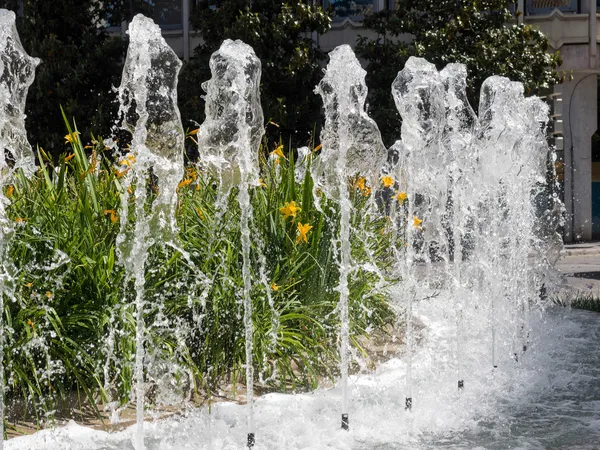 G にフェルディナンドとイザベラに記念碑を囲む噴水 — ストック写真