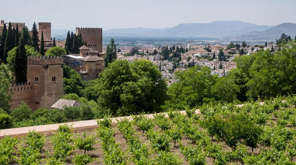 View from the Alhambra Palace gardens — Stock Photo, Image