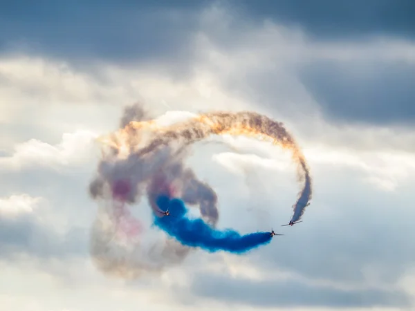 Équipe d'affichage Red Arrows 50e anniversaire à l'aéroport de Biggin Hill — Photo