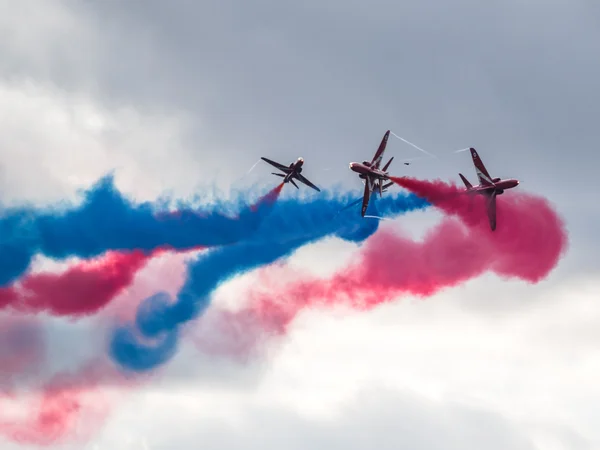 Red Arrows display team 50th anniversary at Biggin Hill airport — Stock Photo, Image