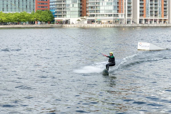 Wakeboarding at North Greenwich — Stock Photo, Image