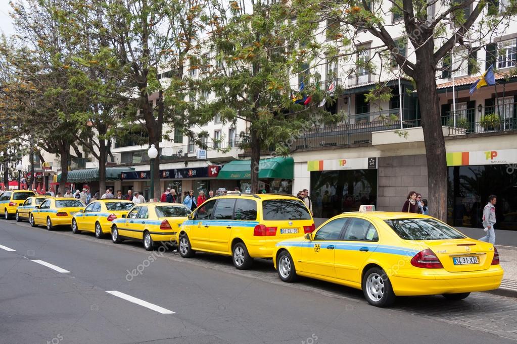 Taxi rank in Funchal Madeira – Stock Editorial Photo © phil_bird #49644593