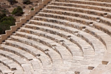 Restored ampitheatre  in the ruins at Kourion in Cyprus clipart