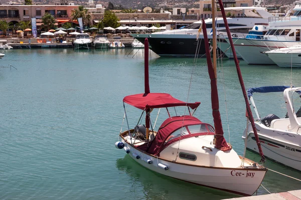 Assortment of boats in the harbour at Latchi — Stock Photo, Image