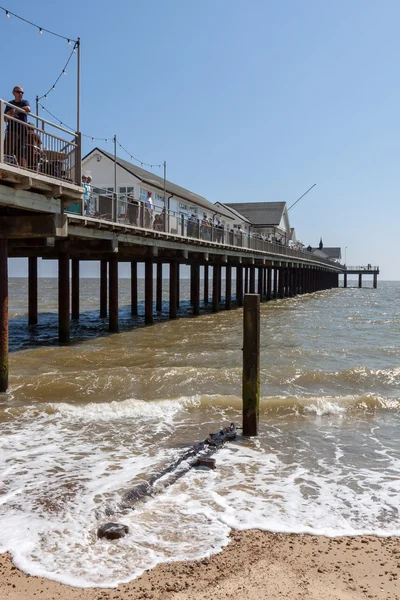 Pohled z mola v southwold — Stock fotografie