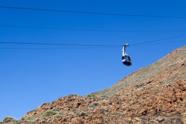 Teleferik için Tenerife teide Dağı