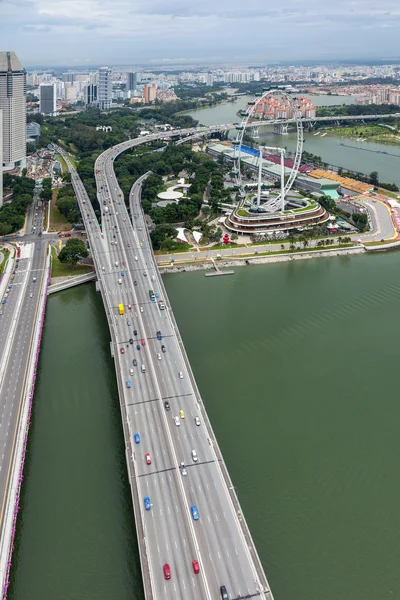 Singapur otoyol sisteminin görünümü — Stok fotoğraf