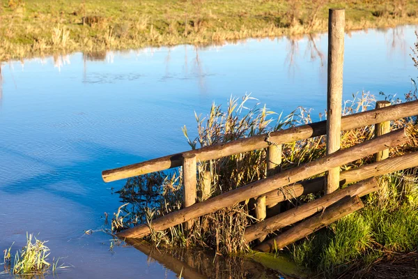 Terra inundada perto de Ely — Fotografia de Stock