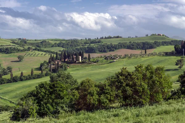 Farm in Val d'Orcia Tuscany — Stock Photo, Image