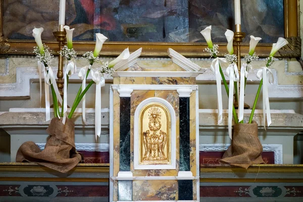 Insidan av kyrkan santa caterina i pienza — Stockfoto