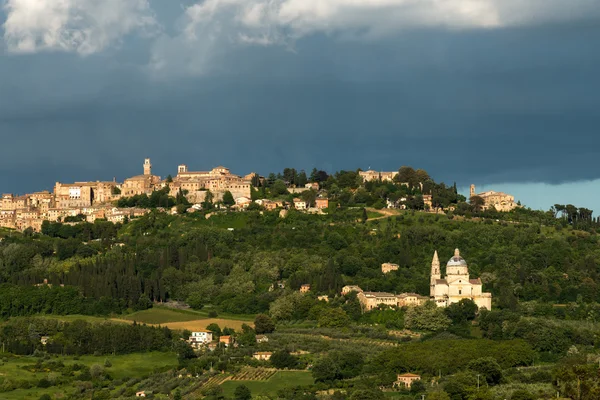 San biagio templom és montepulciano — Stock Fotó