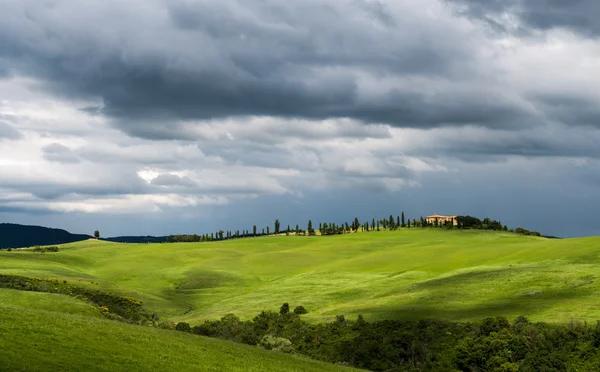 Vista da paisagem paisagística toscana — Fotografia de Stock