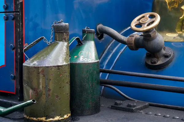 Vista de close-up do Bluebell Steam Engine em East Grinstead — Fotografia de Stock