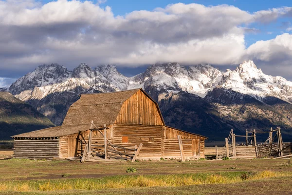 Vista de Mormon Row cerca de Jackson Wyoming — Foto de Stock