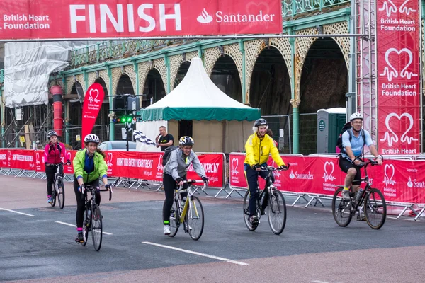 London to Brigton cycle ride to raise money for the British Hear — Stock Photo, Image