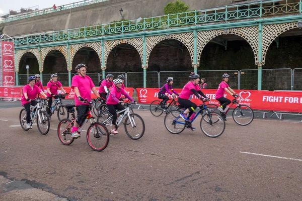 London to Brigton cycle ride to raise money for the British Hear — Stock Photo, Image