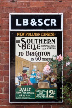 eski demiryolu poster sheff southern belle trende reklam