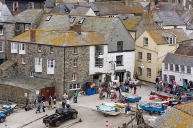 Cornwall 'daki Port Isaac manzarası