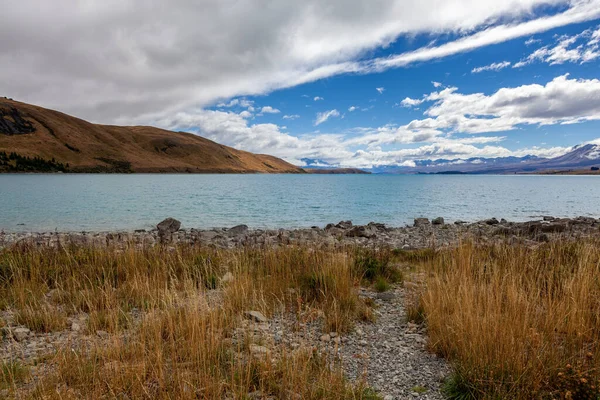 Naturskön Utsikt Över Sjön Tekapo Sydön Nya Zeeland — Stockfoto