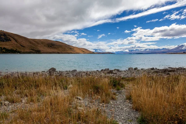 Vista Panorámica Del Lago Tekapo Isla Sur Nueva Zelanda — Foto de Stock