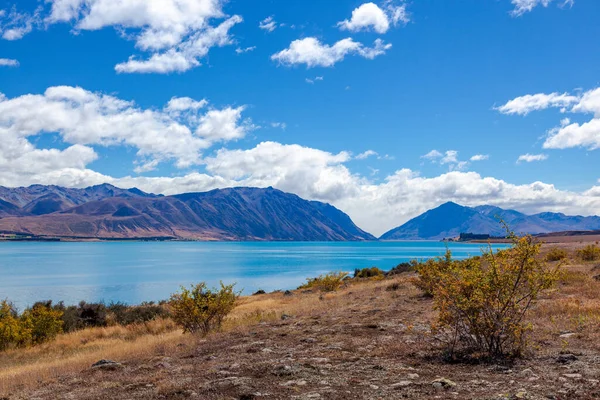 Vista Panorámica Del Colorido Lago Tekapo Nueva Zelanda — Foto de Stock