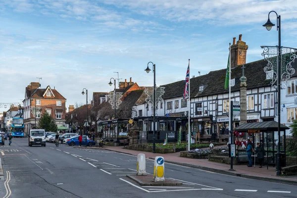 East Grinstead West Sussex Dezember Blick Auf Die High Street — Stockfoto